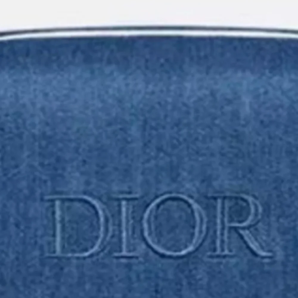 New Dior Blue Denim Cosmetic Bag with Soft Pink Lip Gloss & Black Mascara - Picture 14 of 15